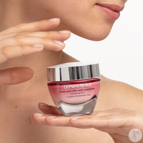 Dr. Pierre Ricaud Anti-Falten-Creme Für Empfindliche Haut Vitamin B12 + Xylan Aus Bio-Wegerich 40ml-4