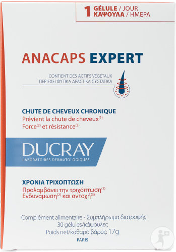 Ducray Anacaps Expert Nahrungsergänzungsmittel Chronischer Haarausfall 30 Kapseln