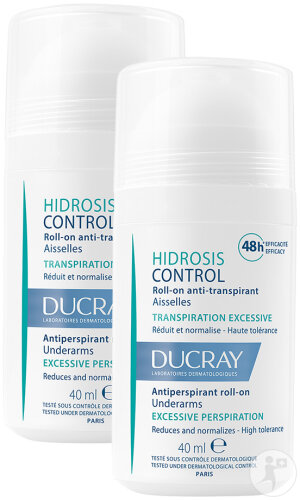 Ducray Hidrosis Control Roll-On Anti-Transpirant Achseln Roll-On 50ml Promo 1+1 Gratis