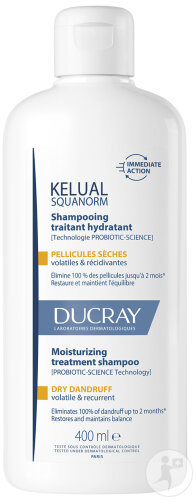 Ducray Kelual Squanorm Feuchtigkeitsspendendes Anti-Schuppen Shampoo Trockene Schuppen 400ml