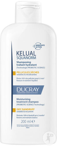 Ducray Kelual Squanorm Feuchtigkeitsspendendes Anti-Schuppen Shampoo Trockene Schuppen 200ml