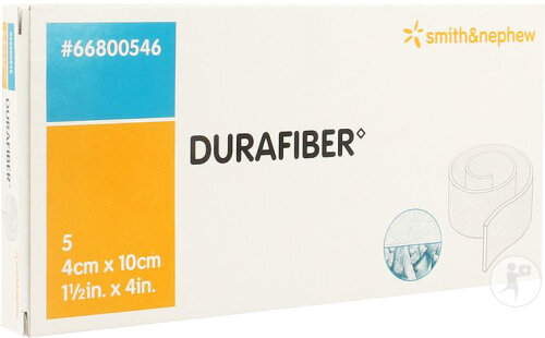 Smith&Nephew Durafiber Absorbierender und gelierender Verband auf Faserbasis 4x10cm 5 Stück