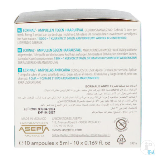 Ecrinal Ampullen Gegen Haarausfall 10x5ml-5