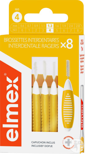 Elmex Kariesschutz Interdentalbürsten 1,3mm Größe 4 Gelb 8 Stück