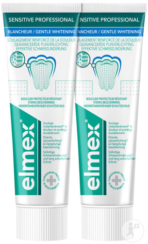 Elmex Sensitive Professional Sanftes Weiß Zahnpasta Tube 2x75ml
