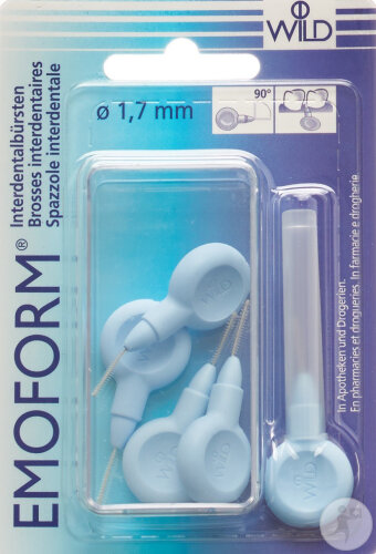 Emoform Interdentalbürsten 1,7mm Hellblau 5 Stück