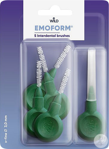 Emoform Interdentalbürsten 3,0mm Dunkelgrün 5 Stück