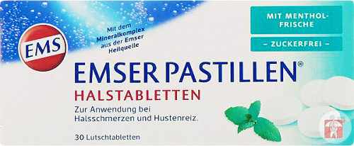 Emser Pastillen Zuckerfrei Mit Mentholfrische 30 Stück