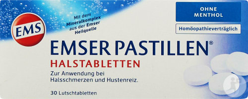 Emser Pastillen Zuckerfrei Ohne Menthol 30 Stück