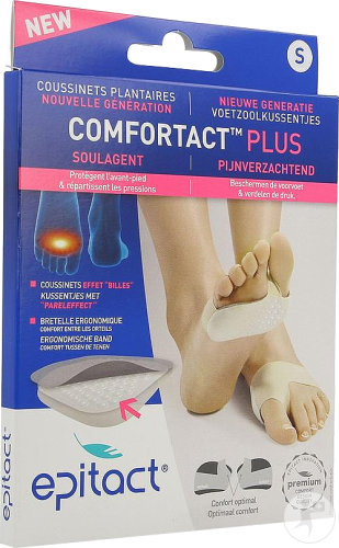 Epitact Comfortact Plus Fußsohlenkissen Silikon Mit Noppenrelief Größe S 1 Paar