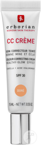 Erborian CC Crème Getönte Korrigierende Pflege Gesunder Glow & Ausstrahlung Gold 15ml