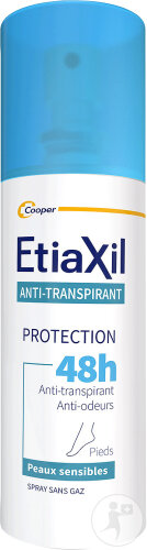 Etiaxil Anti-Transpirant Deodorant 48h Schutz Füße Empfindliche Haut Spray 100ml