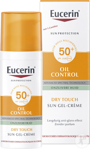 Eucerin Sun Oil Control Dry Touch Gel-Creme Sonnenpflege Für Fettige Unreine Haut SPF50+ 50ml