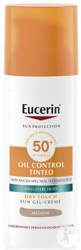 Eucerin Sun Oil Control Tinted Dry Touch Sonnenschutz Gel-Creme Getönt SPF50+ Mittel 50ml