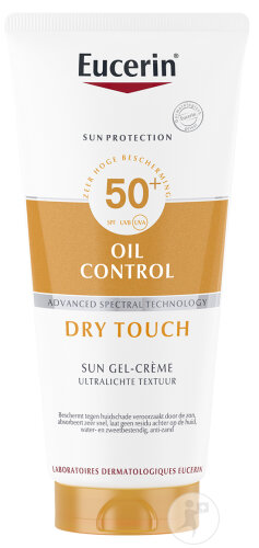 Eucerin Sun Oil Control SPF50+ Trockeneffekt Gel-Creme Ultra-Leichte Textur Tube 200ml