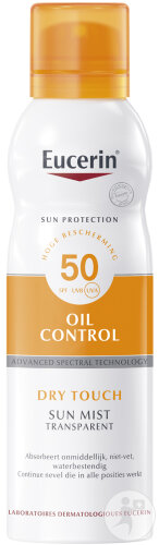 Eucerin Sun Oil Control SPF50+ Trockeneffekt Transparenter Nebel 200ml