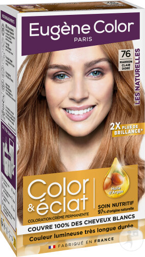 Eugène Color Color & Eclat Les Naturelles 76 Hellbraun Gold 1 Kit