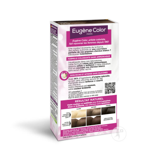 Eugène Color Color&Glow Ton-In-Ton-Haarfarbe Intensiver Glanz N°621 Glasiertes Braun 1 Kit-2