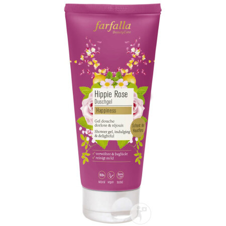 Farfalla Duschgel Hippie Rose Tube 200ml