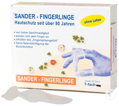 Fingerlinge Sander F7 Weiß Ohne Latex 50 Stück