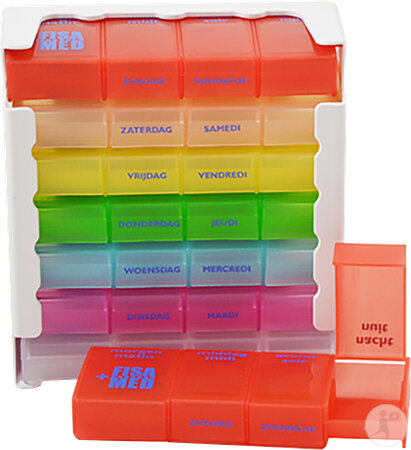 Fisamed Medi Organizer Farbe XL Pillendose 1 Stück