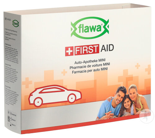 Flawa Auto-Erste-Hilfe-Set Mini Tasche Rot 1 Set