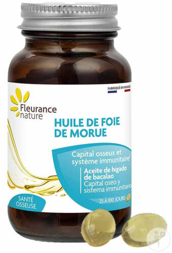 Fleurance Nature Kabeljau-Lebertran 100 Kapseln