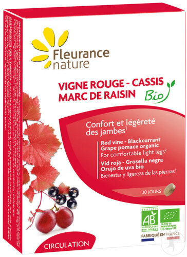 Fleurance Nature Rote Weinrebe/Cassis/Traubenmark Bio 90 Tabletten