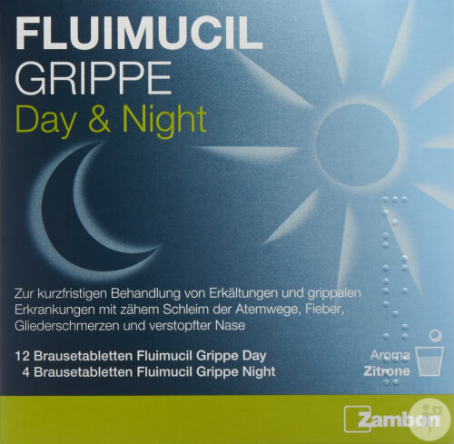 Fluimucil Grippe Day Night 16 Brausetabletten