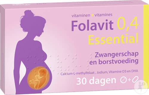 Folavit 0,4 Essential Folsäure Schwangerschaft Und Stillzeit 30 Tabletten + 30 Kapseln