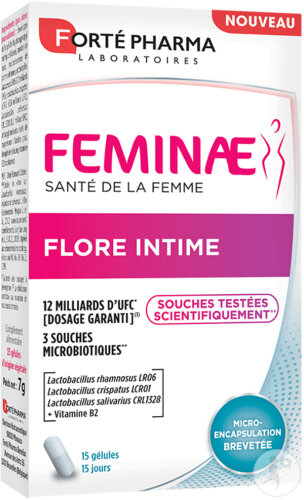 Forté Pharma Feminae Gesundheit Frau Nahrungsergänzungsmittel Intim Flora 15 Kapseln