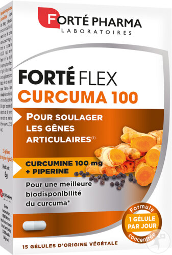 Forté Pharma Forté Flex Curcuma 100 Flexibilität Und Mobilität 15 Vegetarische Kapseln