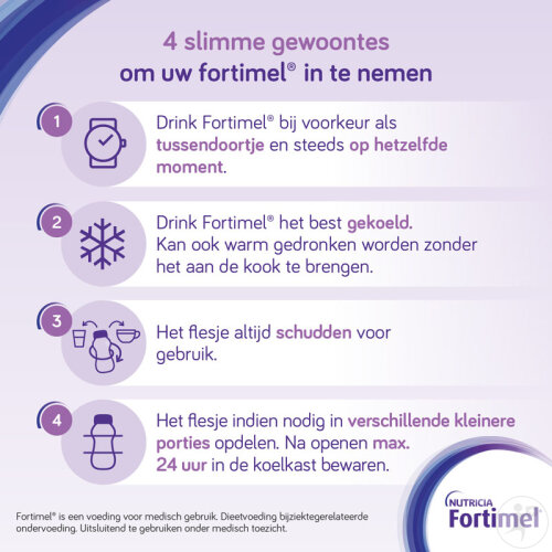 Fortimel Compact 2,4kcal Neutraler Geschmack Nahrungsergänzung Bei Mangelernährung Flaschen 4x125ml-5