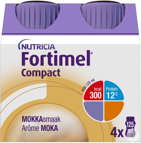 Fortimel Compact Cappuccino-Geschmack Trinkflaschen 4x125ml