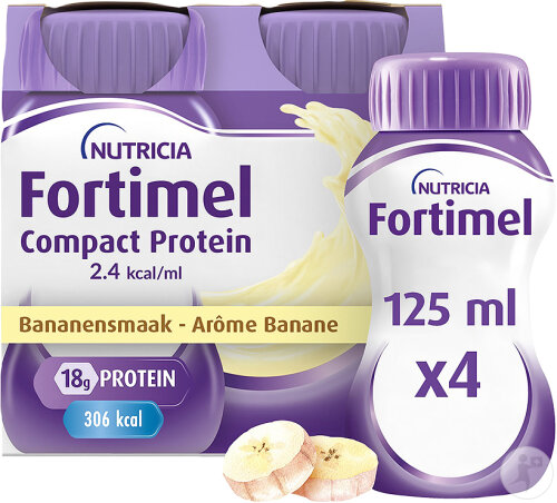 Fortimel Compact Protein 2,4kcal Bananengeschmack Flaschen 4x125ml