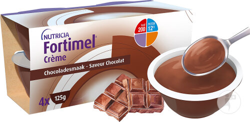 Fortimel Crème Schokoladengeschmack Nahrungsergänzung Bei Mangelernährung Becher 4x125g