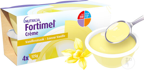 Fortimel Crème Vanillegeschmack Nahrungsergänzung Bei Mangelernährung Becher 4x125g