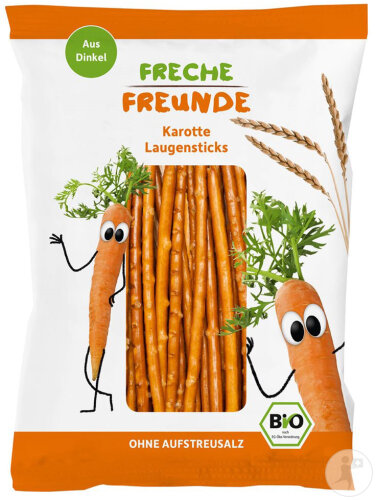 Freche Freunde Laugensticks Karotte 75g