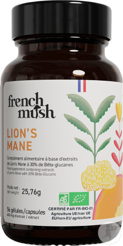 French Mush Extrakt Lion’s Mane 56 Kapseln