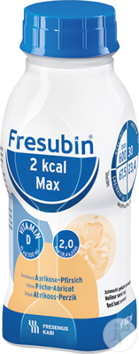 Fresubin 2 Kcal Drink Max Aprikose-Pfirsch Trinkflaschen 4x300ml