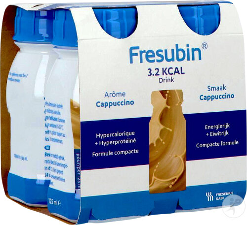 Fresubin 3,2 Kcal Getränk Geschmack Cappuccino Flaschen 4x125ml