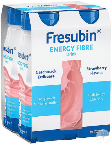 Fresubin Energy Fiber Drink Erdbeere Trinkflaschen 4x200ml