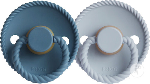 Frigg Rope Duo Schnuller Latex Größe 2 Ozean Und Puder Blau 2 Stück