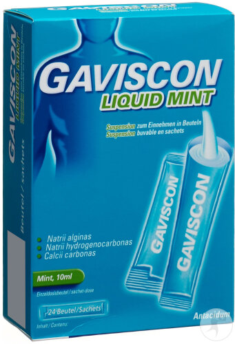 Gaviscon Flüssigkeit Minze Suspension Beutel 24x10ml