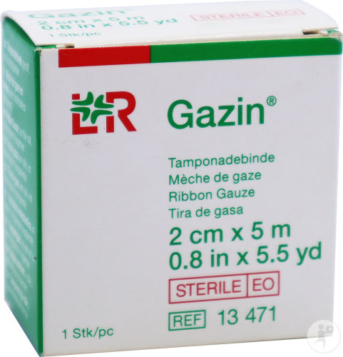 Lohmann & Rauscher Gazin Tamponadebinde Steril 2cm x 5m 1 Stück (13471)