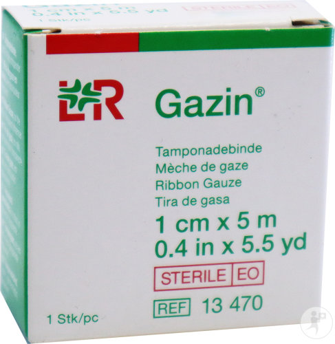 Lohmann & Rauscher Gazin Tamponadebinde Steril 1cm x 5m 1 Stück (13470)