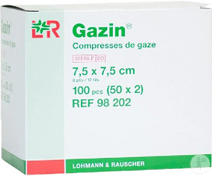 Lohmann & Rauscher Gazin Mullkompresse Unsteril 12 Lage XR 7,5x7,5cm 100 Stück (18511)