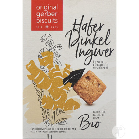 Gerber Hafer Dinkel Biscuits Ingwer Bio 160g