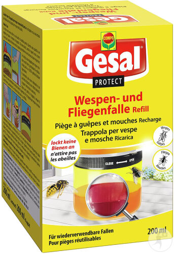 Gesal Protect Wespen- Und Fliegenfalle Refill Für Wiederverwendbare Fallen 200ml