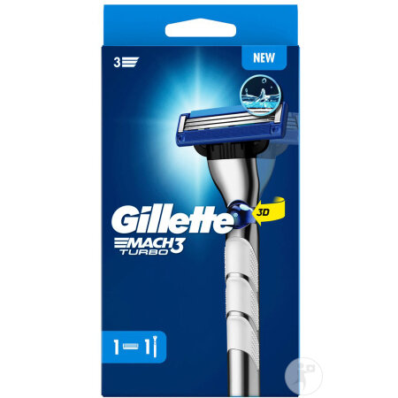 Gillette Mach3 Turbo Rasierapparat 3D 1 Stück